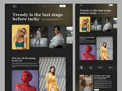 Fashion website design concept cta ecommerce fashion ladies fashion landing page landingpage lauout shopify slider trendy design ui uiux user interfacce ux web design website website design wireframe