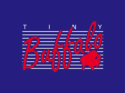 Classic classic design graphic design retro throwback tiny buffalo vector