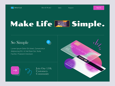 Banking Landing Page design homepage illustration landing landing page ui ux web webdesign website