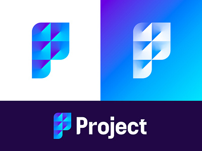 Project logo concept ( for sale ) branding growth letter logo monogram p progress project