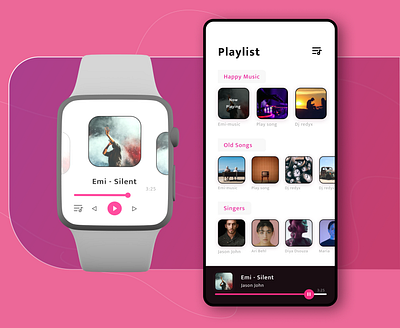 Music player app design appdesign creative dailyui dailyuichallenge designthinking figmadesign mobileappdesign mobiledesign mockup music musicappui musicplayer productdesign song ui uiuxdesign uxdesign watch