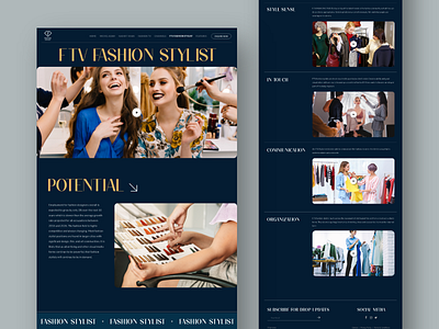 Web Design - Fashion stylist branding design fashion fashion tv flat design graphic design landingpage stylist ui uiux uiuxdesign userinterface ux webdesign websitedesign