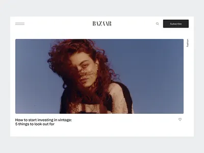 CONCEPT FOR HARPER'S BAZAAR 051 51 daily ui daily ui 51 fashion fashion magazine press page web web interface