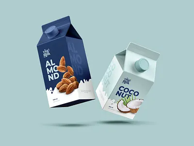 VitaMilk - Brand Concept bag brand branding branding trend coconut design logo logo trend logos logotype logotype design logo packaging milk milk plant minimal naturaly packaging plant sticker vector