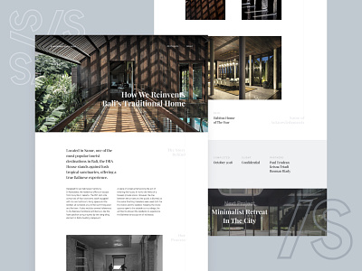 Architecture Blog architecture article blog design desktop page ui ux