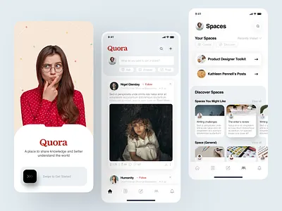 Quora Redesign Exploration || 2022 anik deb app app design application best designer chat designer dribbble best shot ios iphone minimal mobile mobile app mobile app design mobile ui popular quora top designer uiux user interface