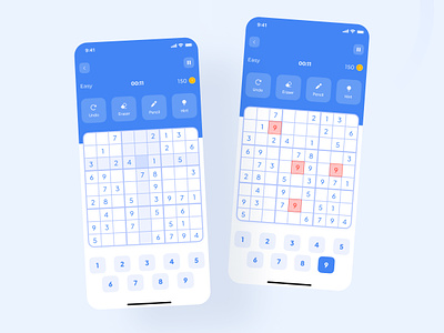 Design for Sudoku game app button coins design details follow game game icons icons illustration inspiration inspire ios logo mobile design new popular sudoku sudoku game ui