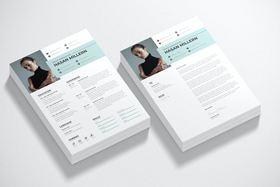 CV Resume Word Template clean cover cover letter curriculum vitae cv design cv template design doc document graphic design illustration job job cv minimalist portfolio professional cv resume resume design resume template work