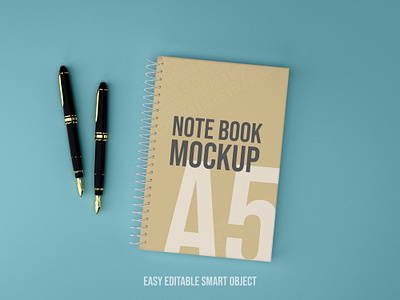 Spiral Note Book Mockup blender book branding illustration modeling note pad product spiral stationary