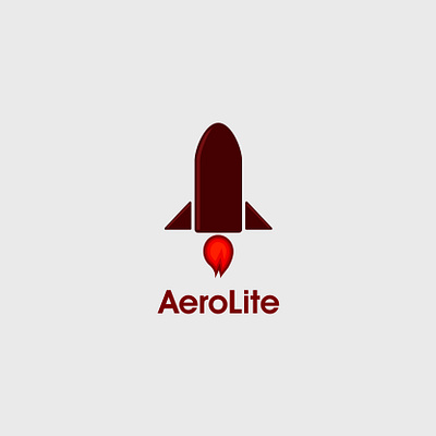 AeroLite Rocket Logo - Practice Day 1 branding creative design icon illustration inspiration logo rocket spaceship vector