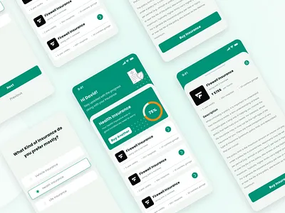 Mobile Application - Insurance design mobile ui