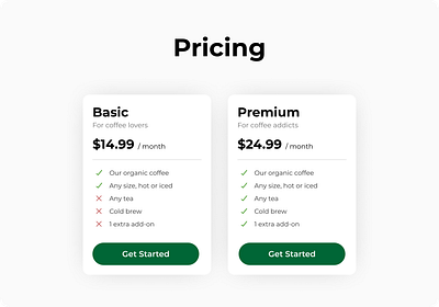 Daily UI #030 Pricing dailyui dailyui030 design pricing