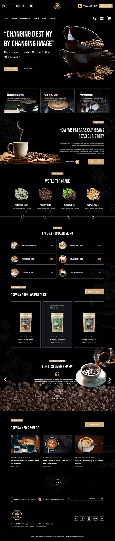 Coofee Website best design design frontend design ui web design