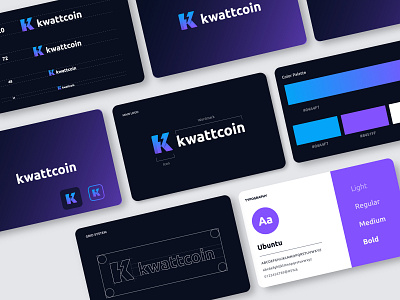 Crypto Coin Logo - kwattcoin blockchain brand identity branding coin logo crypto crypto hub cryptocurrency digital coin electronic money ethereum kwattcoin logo design modern logo new tech software solona technology