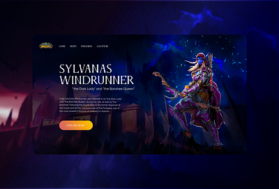 Warcraft character website design graphic design landing photoshop ui ux video game warcraft web design webpage website