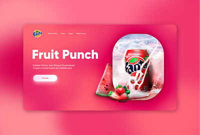 Fanta new flavour promotion adobe photoshop design figma graphic design illustration ui ux web design webpage website