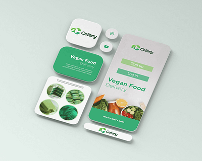 Celery - Logo & Brand Identity Design brand identity branding delivery design food graphic design green logo logo design