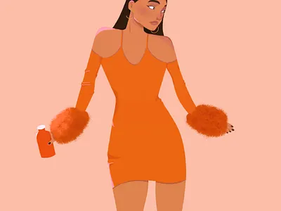 Girl art drawing dress fashion girl illustration procreate