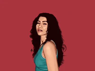 Zendaya art design digitalart draw drawing illustration vector zendaya