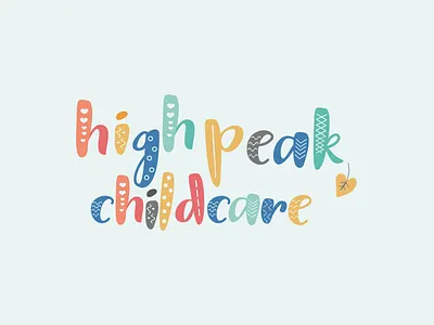 High Peak Childcare branding
