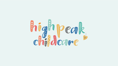 High Peak Childcare branding