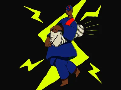 Ayan africa character character design culture design dribbble drum gangan hot illustration illustrator music talking drum tribe vector yoruba