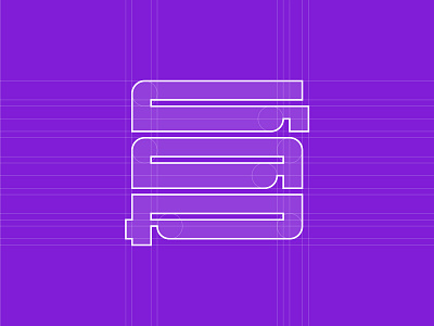 GAP design geometric grid grid logo grid system grids letter design letters logo logo grid logocreation logodesign logomark logotype minimalistic purple sandro type vector white