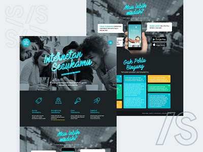 Product Landing Page design desktop indonesia internet landing page product provider ui ux