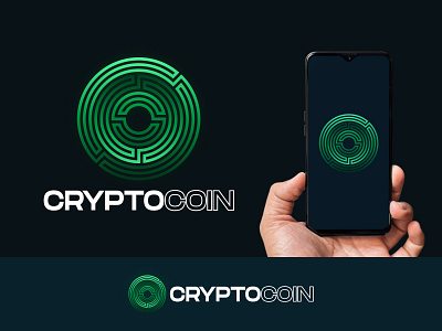 CryptoCoin Logo - Crypto Currency Logo - Logo mark bitcoin logo blockchain branding coin creative crypto crypto logo cryptocurrency currency ethereum finance identity logo logo design logomark logos modern logo nft tech logo unused