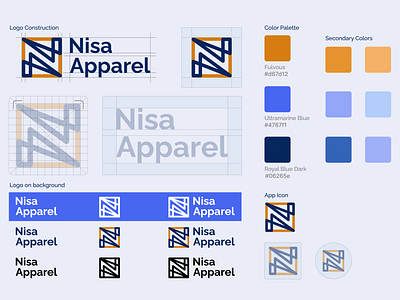 Nisa Apparel Brand Guideline 3d animation branding cartoon character design graphic design hunterlancelot illustration logo logo design motion graphics quarantine ui