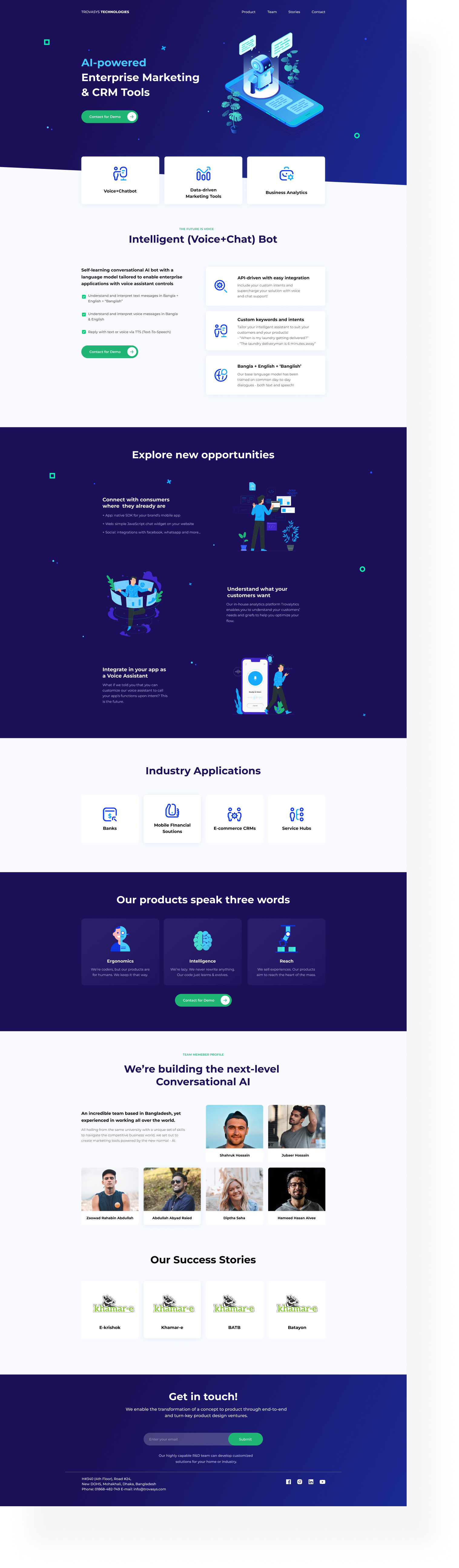 Trovasys Technologies - Landing Page by Sufi Ahmed Hamim on Dribbble