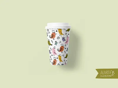 Birds and hats pattern art artist bird children illustration design draw illustration illustrator mockup pattern product design