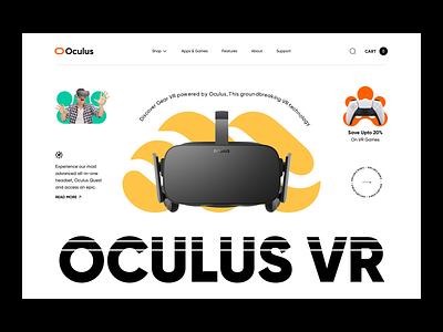 Oculus VR Web Site Design: Landing Page / Home Page UI ar artificial intelligence augmented reality e commerce headset meta minimal orix product product design sajon technology ui design unique selling point virtual reality vr vr design web design web3 website