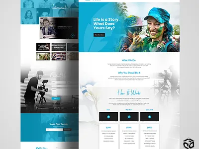 My Motion Story Landing Page ui ux website design