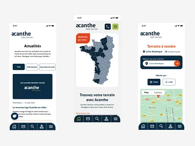 Building your future with Acanthe - Website build design figma immobilier terrain ui uiux ux webdesign website wordpress
