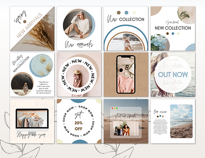 Canva Engagement Template Pack canva instagram template social media social media template template templates for social media