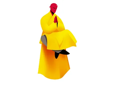 The Monk digital art digital illustration illustration illustrator photoshop vector wacom