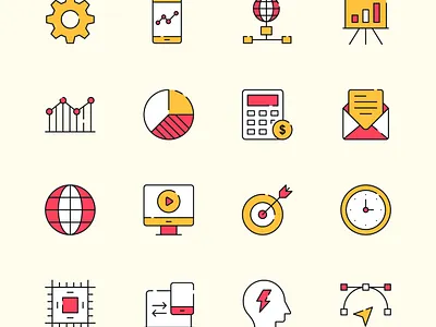 Free Business filled line icon set free vector Vol1 download free icons rabbector