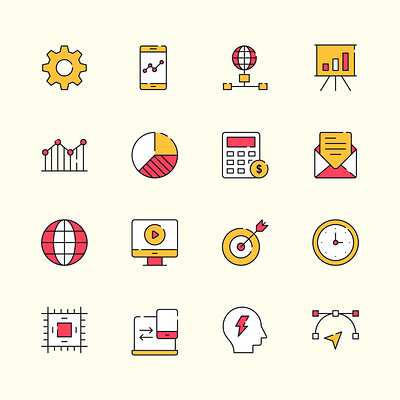 Free Business filled line icon set free vector Vol1 download free icons rabbector