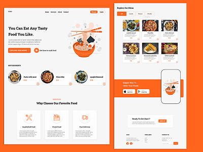 Food Delivery Website Design food website ui ui design web web design