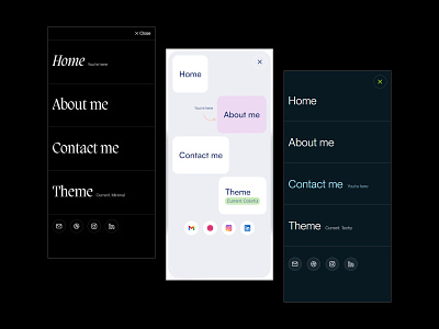 Portfolio 2022: menus clean colorful layout menu menudesign minimal mobiledesign portfolio techy ui ux ui design uideveloper web design webdeveloper website