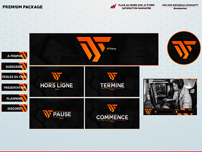 CUSTOM full twitch overlay package! 3d animation branding design graphic design illustration layout logo motion graphics streaming twitch twitch overlay ui vector