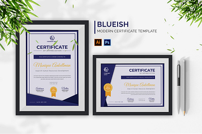 Business Investment Facebook Cover. certificate graphic template