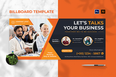 Business Talks Billboard Landscape billboard billboard landscape graphic template