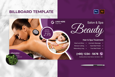 Beauty Spa Billboard Landscape billboard billboard landscape graphic template