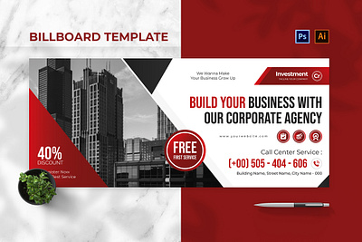 Corporate Agency Billboard Landscape billboard billboard landscape graphic template