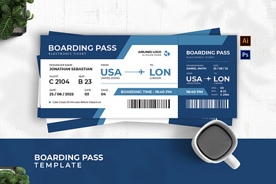 Business Passenger Boarding Pass boarding pass graphic template