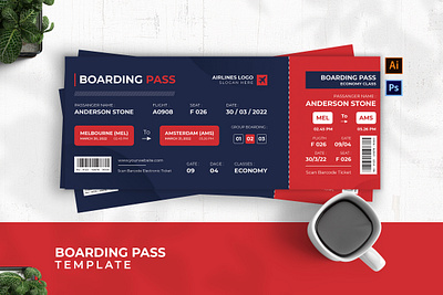 Flight Base Boarding Pass boarding pass graphic template