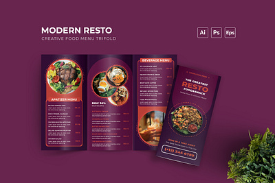 Modern Resto Food Menu food menu graphic template