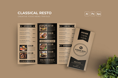 Classical Resto Food Menu food menu graphic template